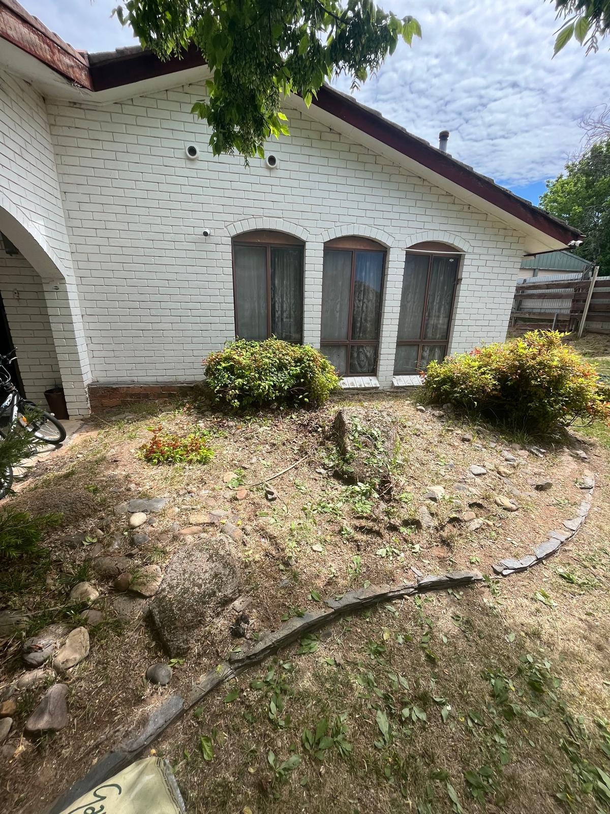 Garden bed clean-up before work began